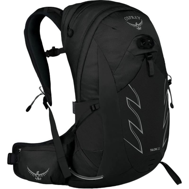 Osprey Talon 22L Mens Hiking Backpack with Hipbelt Green BeltBlack LXLStealth Black