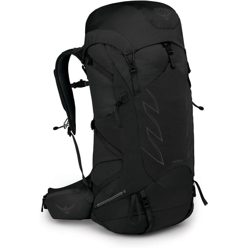 Osprey Talon 44L Mens Hiking Backpack with Hipbelt Ceramic Blue LXLStealth Black