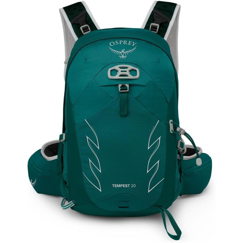 Osprey Tempest 20L Womens Hiking Backpack with Hipbelt Stealth Black WMLJasper Green