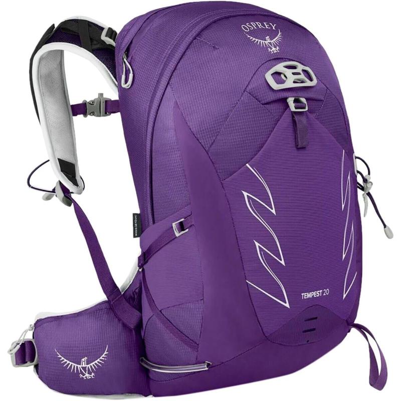 Osprey Tempest 20L Womens Hiking Backpack with Hipbelt Stealth Black WMLViolac Purple