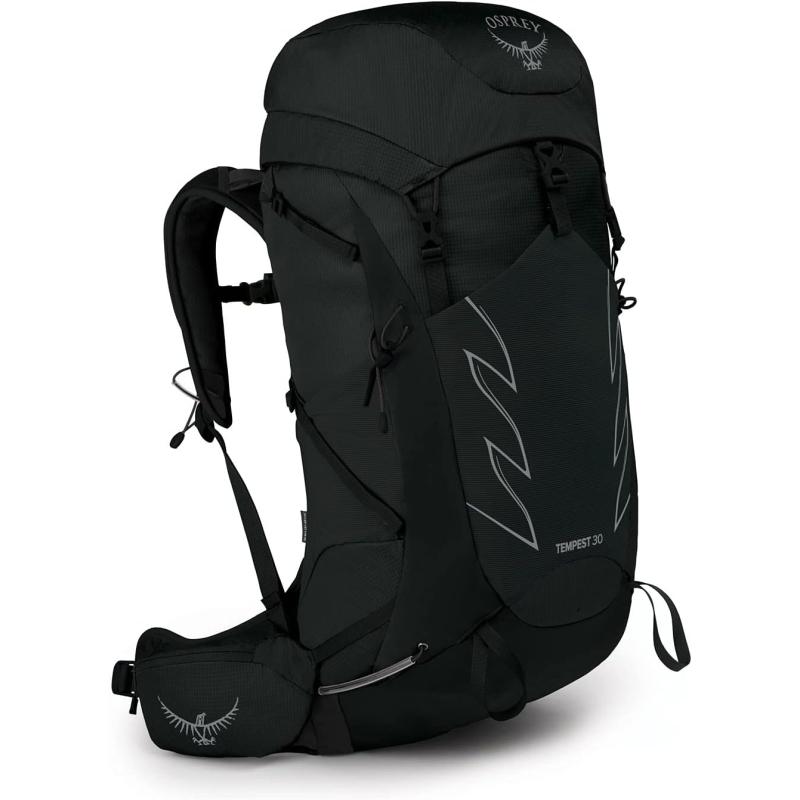 Osprey Tempest 30L Womens Hiking Backpack with Hipbelt Jasper Green WXSSStealth Black