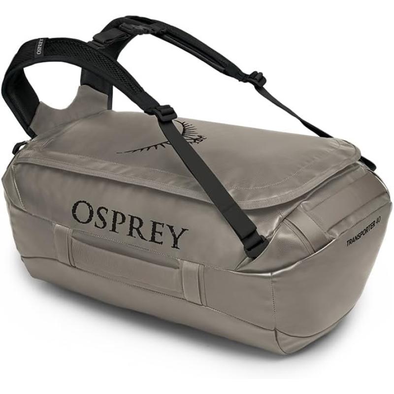 Osprey Transporter 40L Travel Duffel Bag BlackTan Concrete