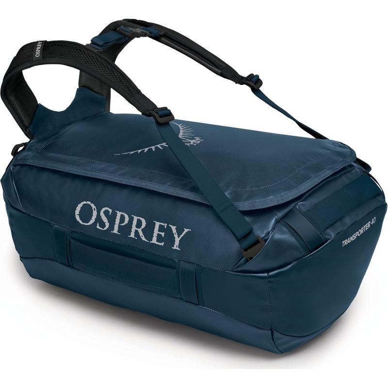 Osprey Transporter 40L Travel Duffel Bag BlackVenturi Blue
