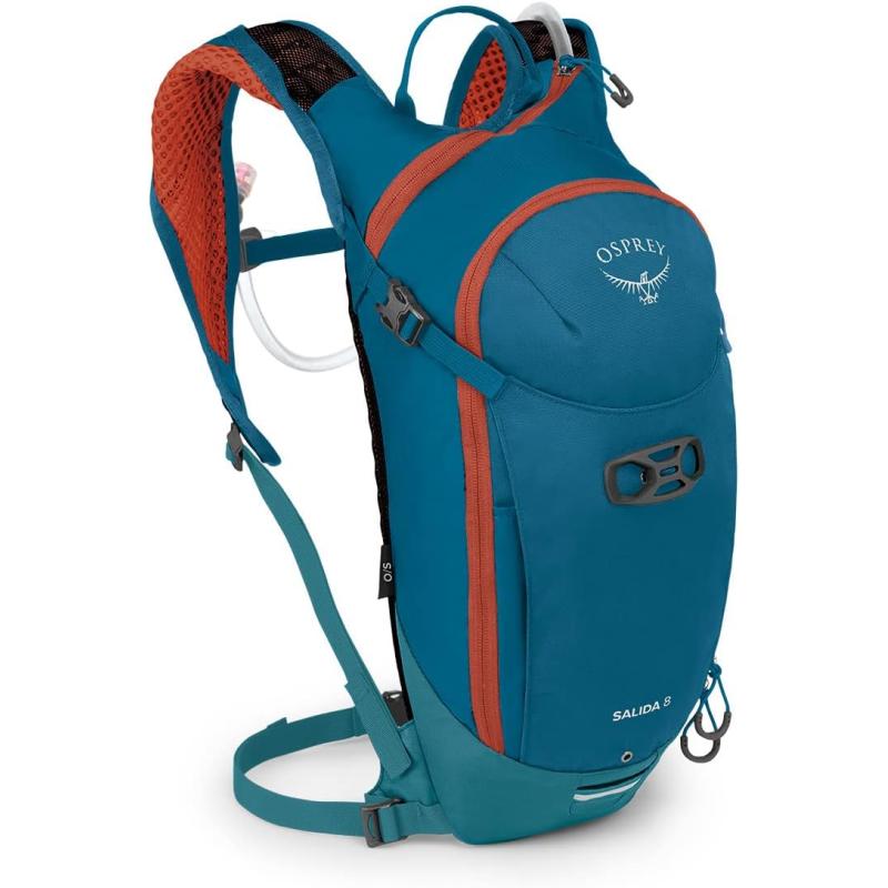 OspreySiskin 8 wRes Ultimate Red OSWaterfront Blue