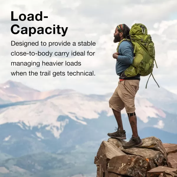 Osprey Aether 65 Mens Backpacking BackpackGarlic Mustard Green