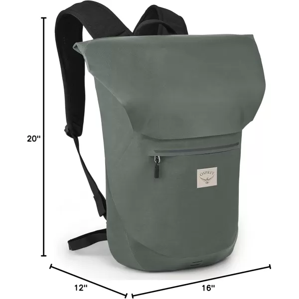 Osprey Arcane Roll Top 18L Waterproof Laptop Backpack Acorn RedPine Leaf Green