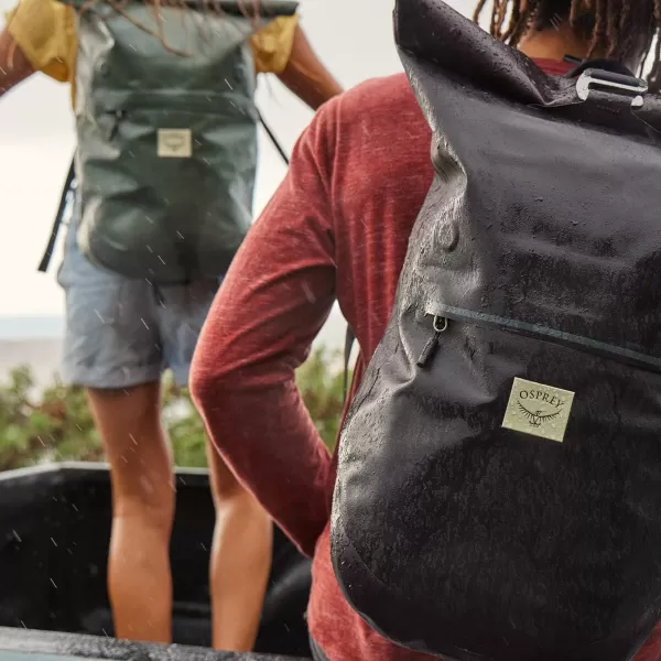 Osprey Arcane Roll Top 18L Waterproof Laptop Backpack Acorn RedStonewash Black