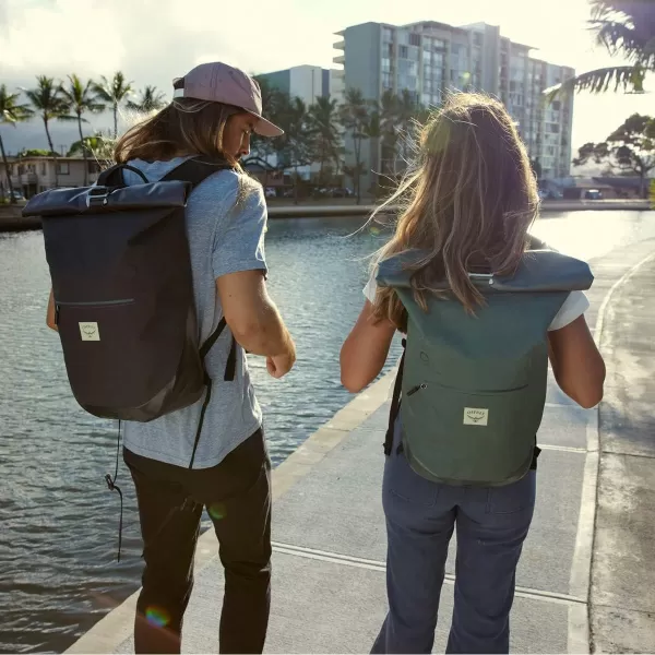 Osprey Arcane Roll Top 18L Waterproof Laptop Backpack Acorn RedStonewash Black