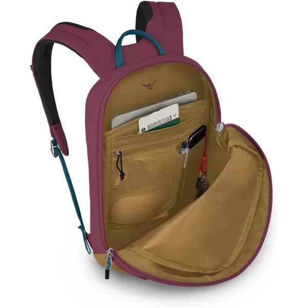 Osprey Arcane Small Day Commuter Backpack Porcelain Orange HeatherAllium RedBrindle Brown