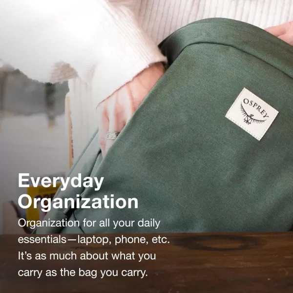 Osprey Arcane Small Day Commuter Backpack Porcelain Orange HeatherPine Leaf Green