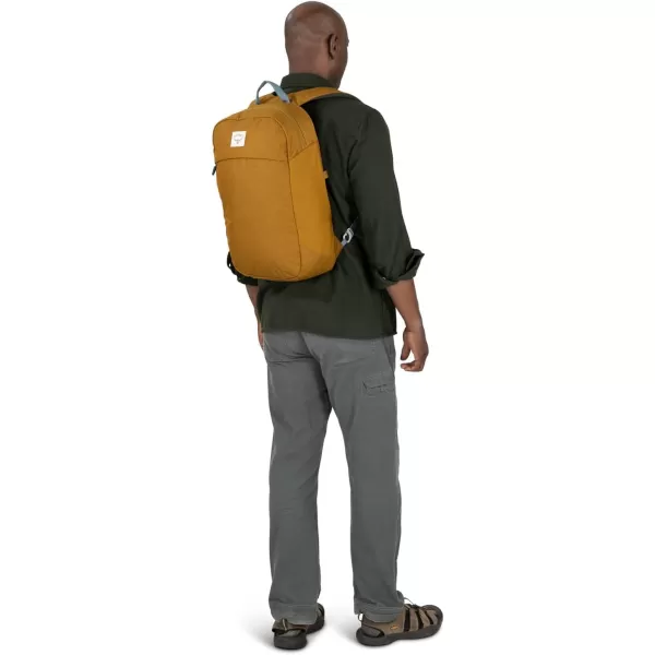 Osprey Arcane Small Day Commuter Backpack Porcelain Orange HeatherPine Leaf Green