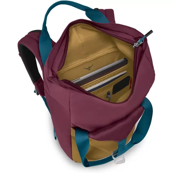 Osprey Arcane Zip Top Tote Backpack Porcelain Orange HeatherAllium RedBrindle Brown