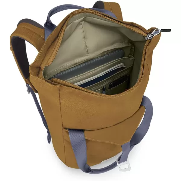 Osprey Arcane Zip Top Tote Backpack Porcelain Orange HeatherBrindle Brown Heather