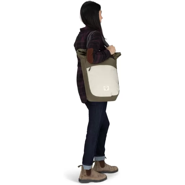 Osprey Arcane Zip Top Tote Backpack Porcelain Orange HeatherEarl GreySandy Grey Heather