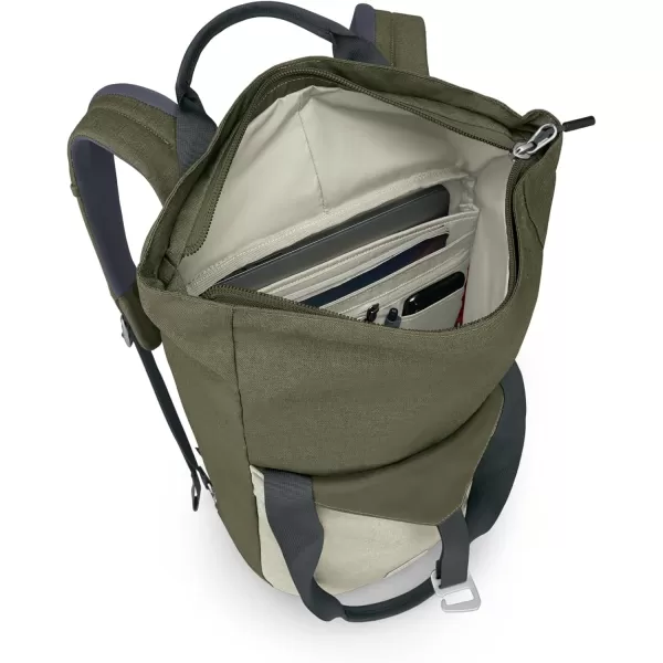 Osprey Arcane Zip Top Tote Backpack Porcelain Orange HeatherEarl GreySandy Grey Heather