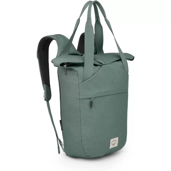 Osprey Arcane Zip Top Tote Backpack Porcelain Orange HeatherPine Leaf Green