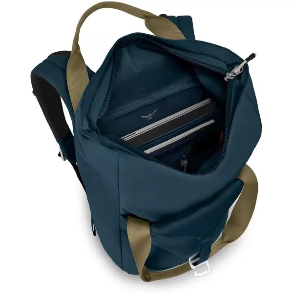 Osprey Arcane Zip Top Tote Backpack Porcelain Orange HeatherStargazer Blue