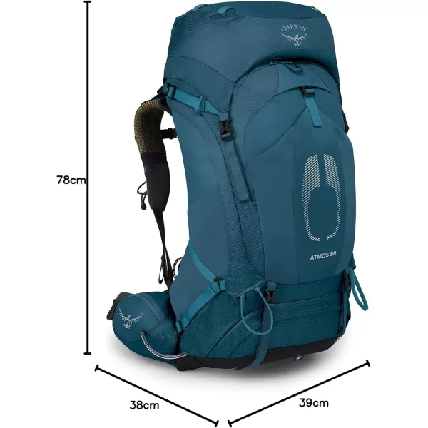 Osprey Atmos AG 50L Mens Backpacking BackpackVenturi Blue