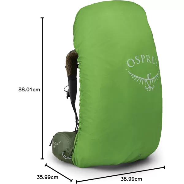Osprey Atmos AG 65L Mens Backpacking Backpack Venturi Blue SMMythical Green