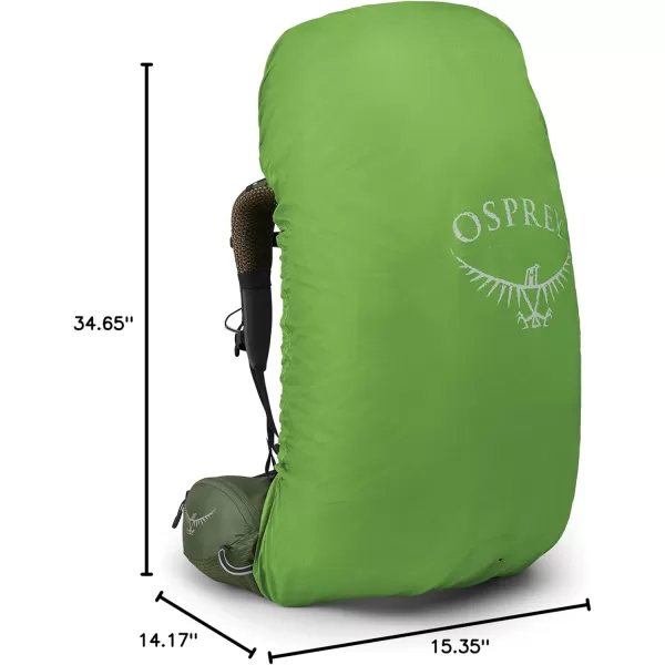 Osprey Atmos AG 65L Mens Backpacking Backpack Venturi Blue SMMythical Green