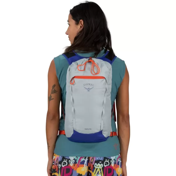 Osprey Daylite Cinch Backpack Blue SpikemossAlkalineAsh Blush PinkEarl Grey