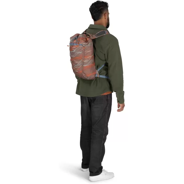 Osprey Daylite Cinch Backpack Blue SpikemossAlkalineSmoky Desert PrintMagma Brown