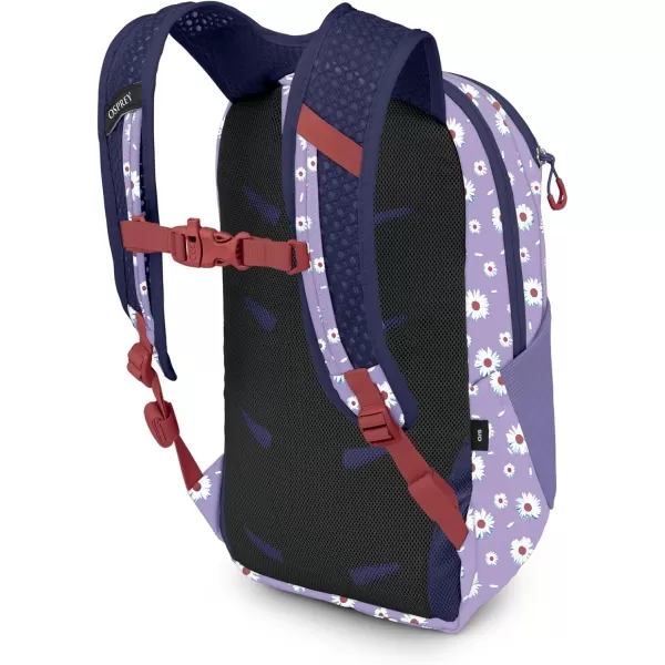 Osprey Daylite Jr Kids Commuter Backpack Space Travel PrintAntique BlueDaisy PrintEuphoria Purple