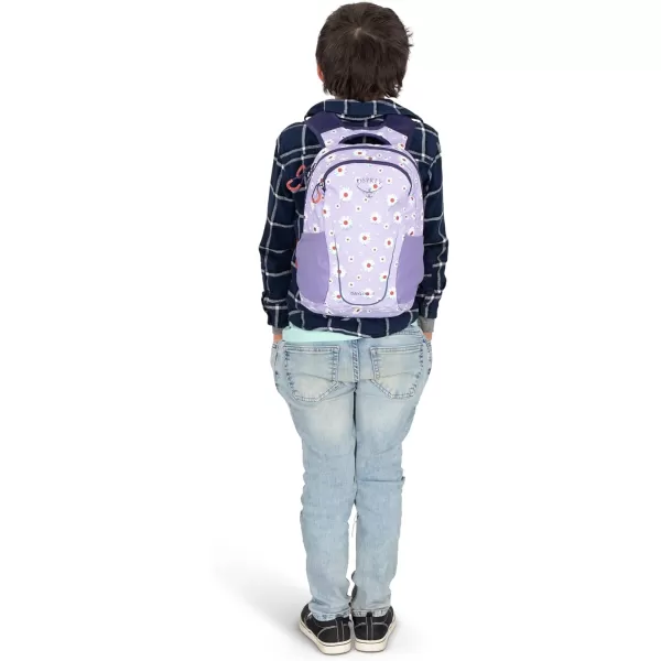 Osprey Daylite Jr Kids Commuter Backpack Space Travel PrintAntique BlueDaisy PrintEuphoria Purple