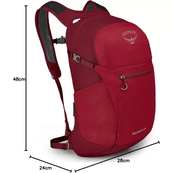 Osprey Daylite Plus Commuter Backpack BlackCosmic Red