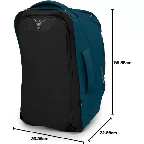 Osprey Fairview 55L Womens Travel Backpack BlackNight Jungle Blue
