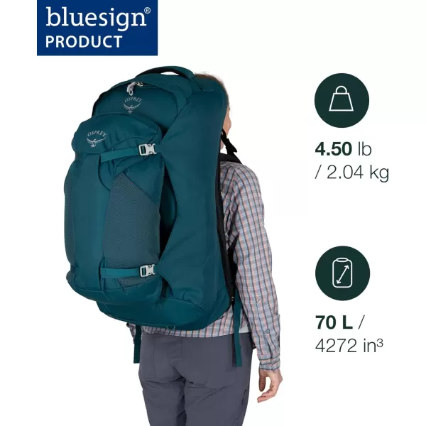 Osprey Fairview 55L Womens Travel Backpack BlackNight Jungle Blue