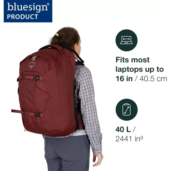 Osprey Fairview 55L Womens Travel Backpack BlackNight Jungle Blue