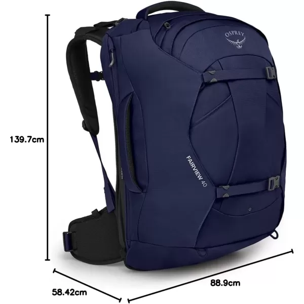 Osprey Fairview 55L Womens Travel Backpack BlackWinter Night Blue