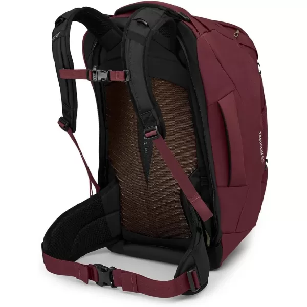 Osprey Fairview 55L Womens Travel Backpack BlackZircon Red