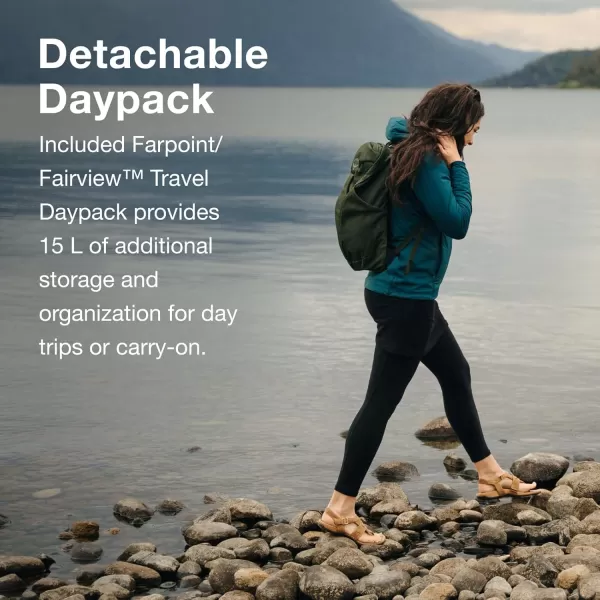Osprey Fairview 55L Womens Travel Backpack BlackZircon Red
