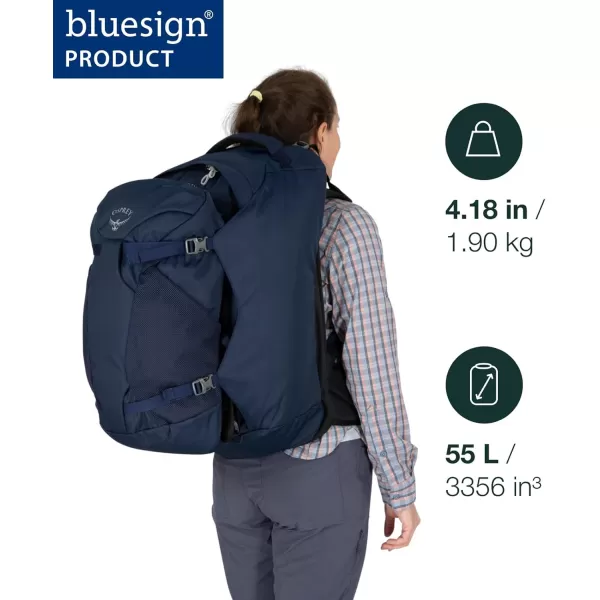 Osprey Fairview 55L Womens Travel Backpack BlackZircon Red