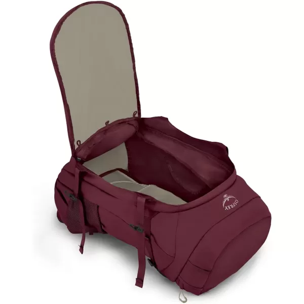 Osprey Fairview Trek 70L Womens Travel Backpack Night Jungle BlueZircon Red