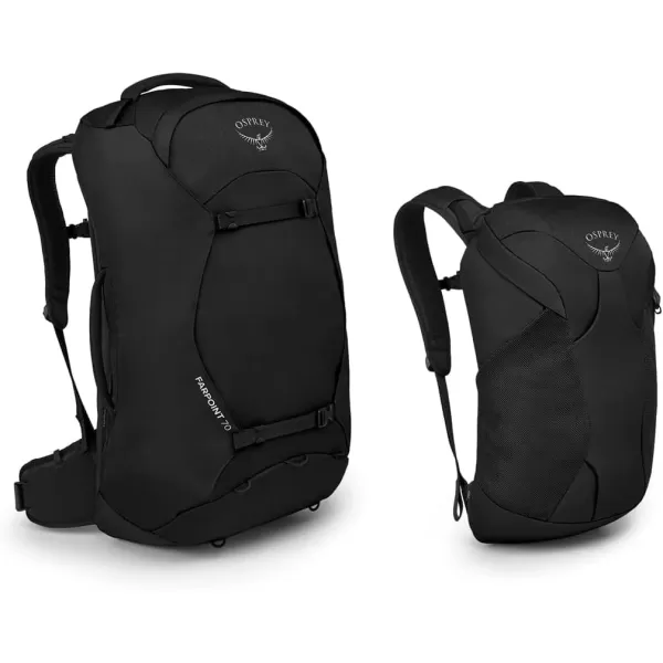 Osprey Farpoint 40L Mens Travel Backpack Tunnel Vision GreyBlack