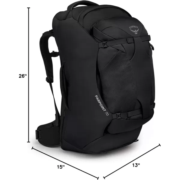 Osprey Farpoint 40L Mens Travel Backpack Tunnel Vision GreyBlack