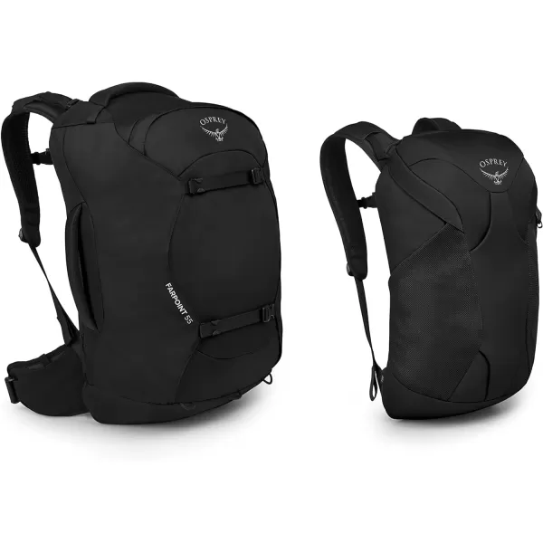 Osprey Farpoint 40L Mens Travel Backpack Tunnel Vision GreyBlack
