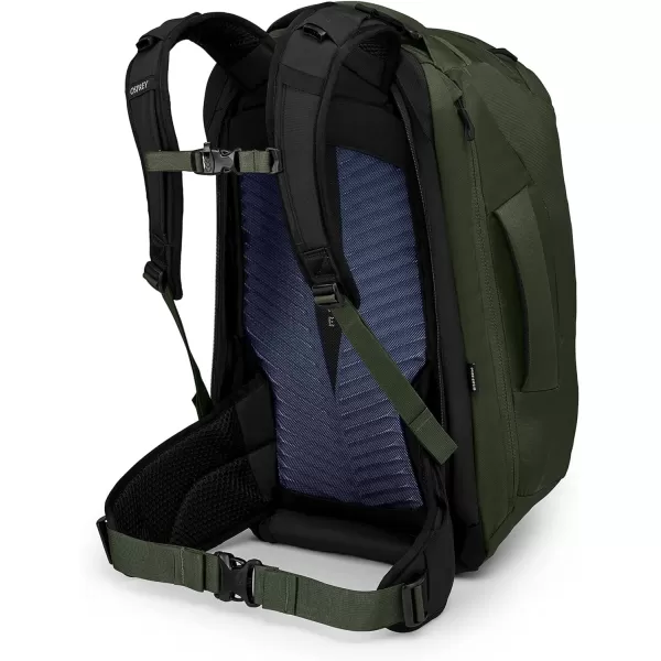Osprey Farpoint 40L Mens Travel Backpack Tunnel Vision GreyGopher Green