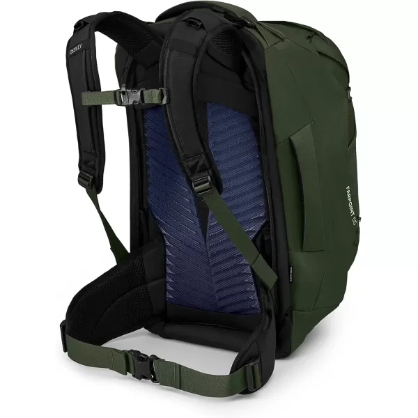 Osprey Farpoint 40L Mens Travel Backpack Tunnel Vision GreyGopher Green