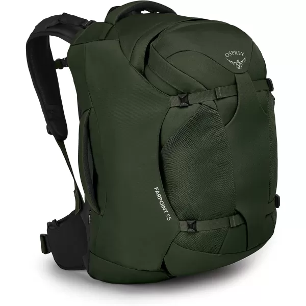 Osprey Farpoint 40L Mens Travel Backpack Tunnel Vision GreyGopher Green