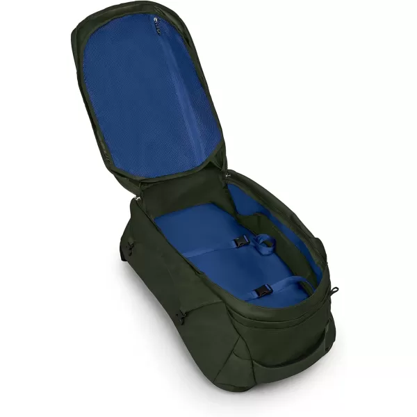 Osprey Farpoint 40L Mens Travel Backpack Tunnel Vision GreyGopher Green