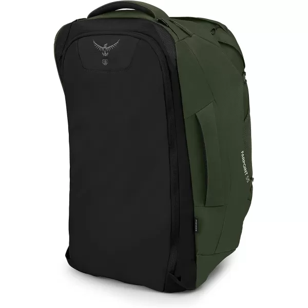 Osprey Farpoint 40L Mens Travel Backpack Tunnel Vision GreyGopher Green