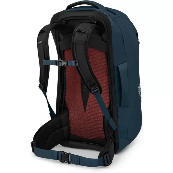 Osprey Farpoint 40L Mens Travel Backpack Tunnel Vision GreyMuted Space Blue