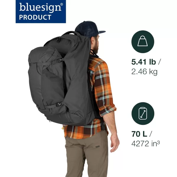 Osprey Farpoint 40L Mens Travel Backpack Tunnel Vision GreyMuted Space Blue