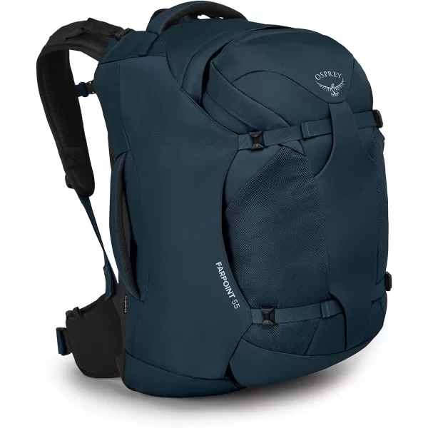 Osprey Farpoint 40L Mens Travel Backpack Tunnel Vision GreyMuted Space Blue