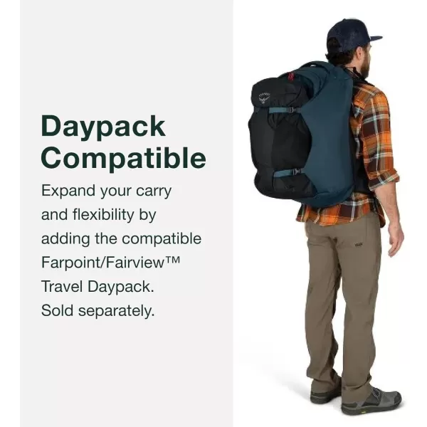 Osprey Farpoint 40L Mens Travel Backpack Tunnel Vision GreyTunnel Vision Grey