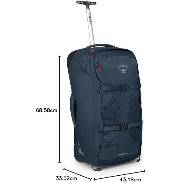 Osprey Farpoint Mens Wheeled Travel Pack 65L Black One SizeMuted Space Blue